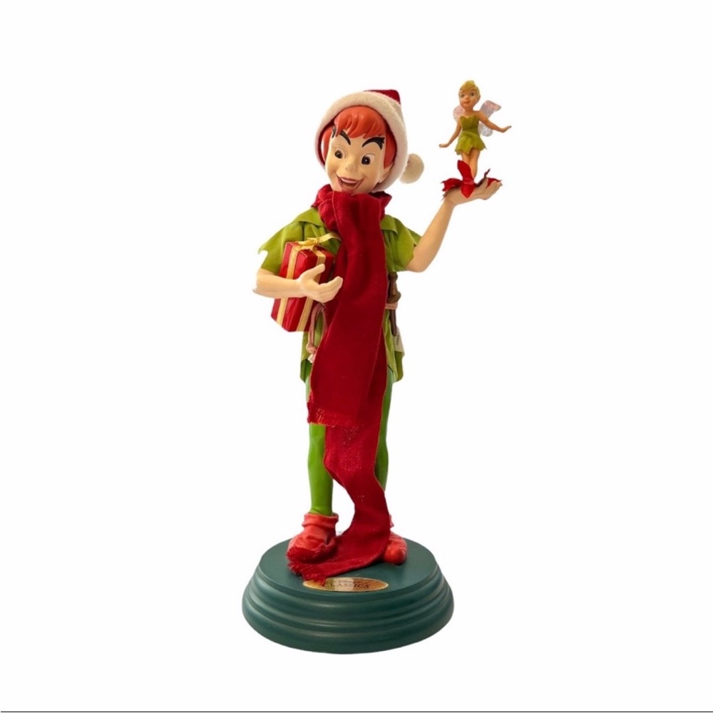 Disney x Telco Vintage Peter Pan Tinkerbell Musical Animated Figurine Music box